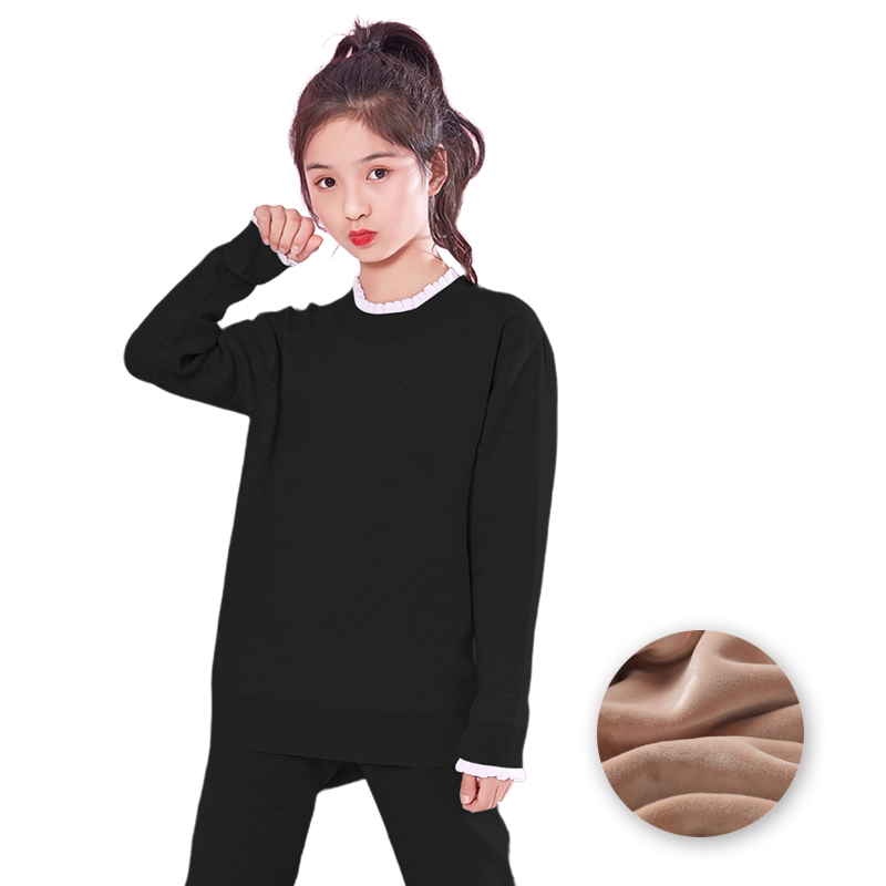 Women Lace Collar Thermal Set