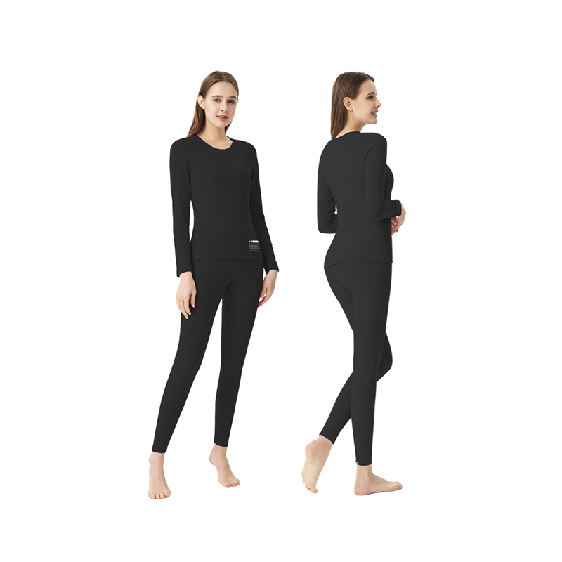 Crew Neck Thermal Underwear Women Set