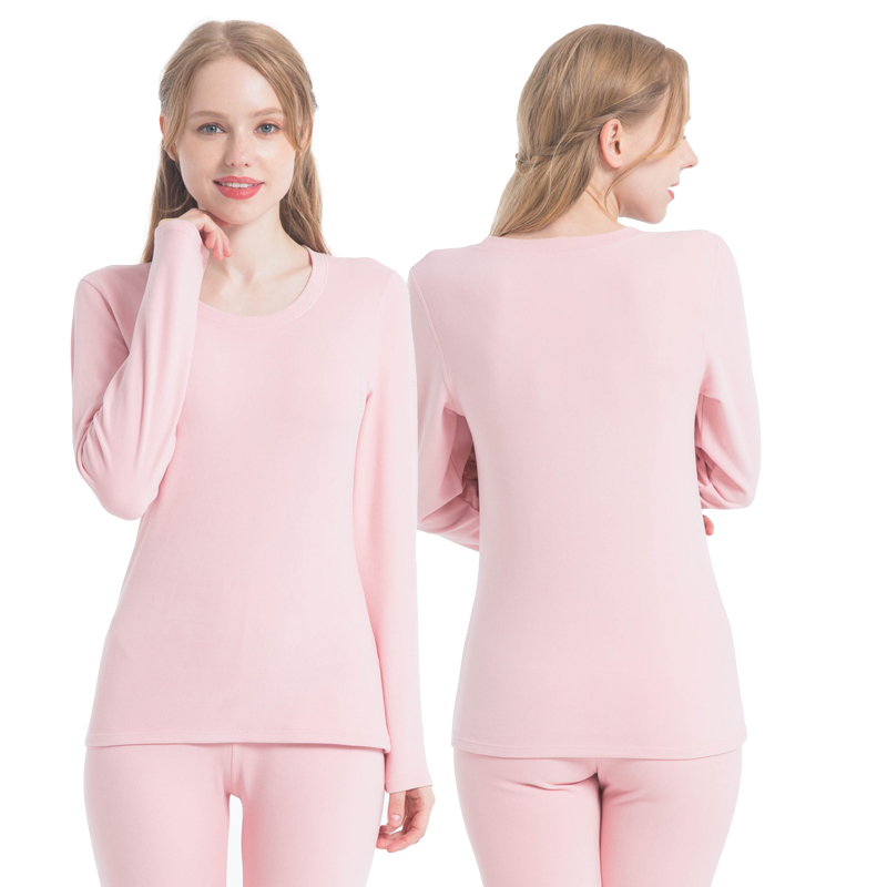 Women German Fleece Brushed Crew Neck Thermal Set