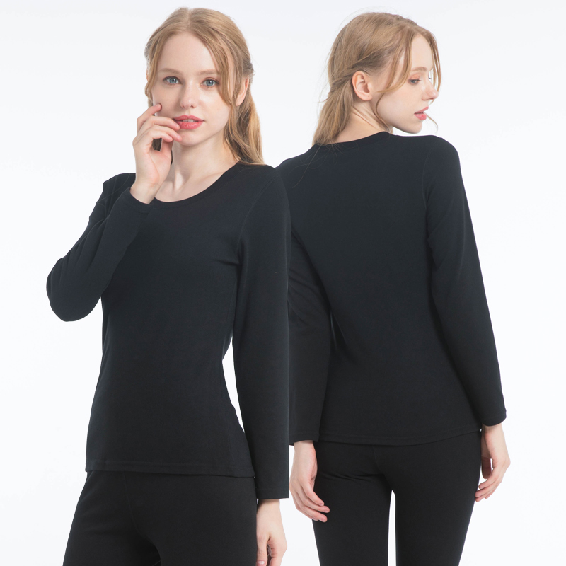 Women German Fleece Brushed Crew Neck Thermal Set