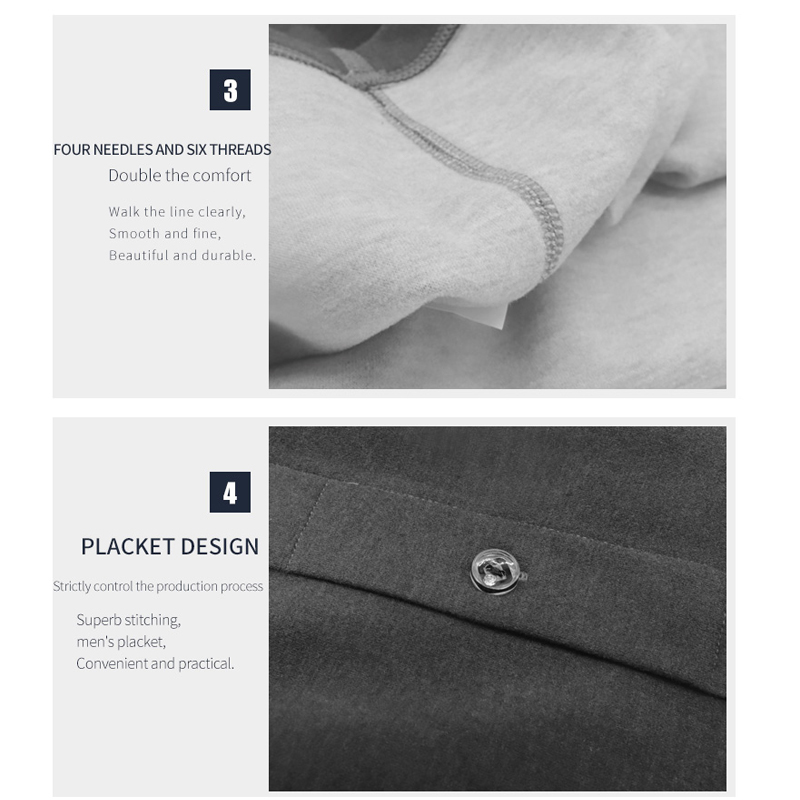 Middle Neck Thermal Underwear Men Sets