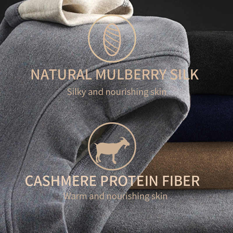 Crew Neck Patch Thermal Underwear Men Sets