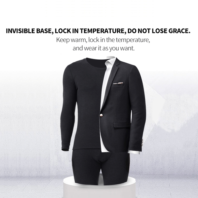 Middle Neck Patch Men Thermal Underwear Sets