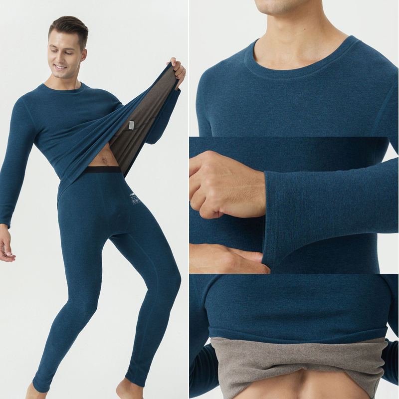 Camel Hair Crew Neck/Middle Neck Thermal Underwear Men Sets
