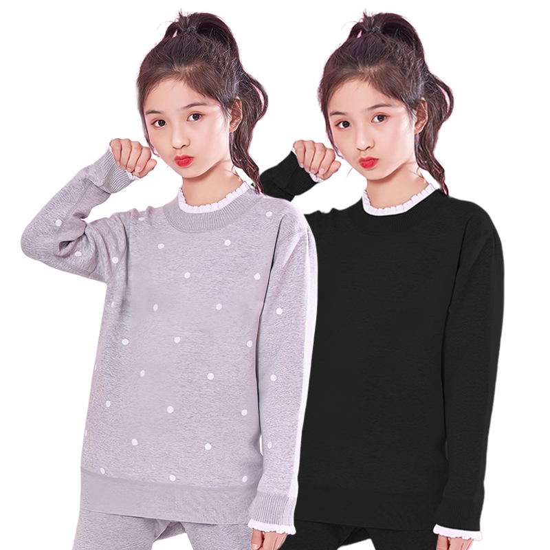 Women Lace Collar Thermal Set